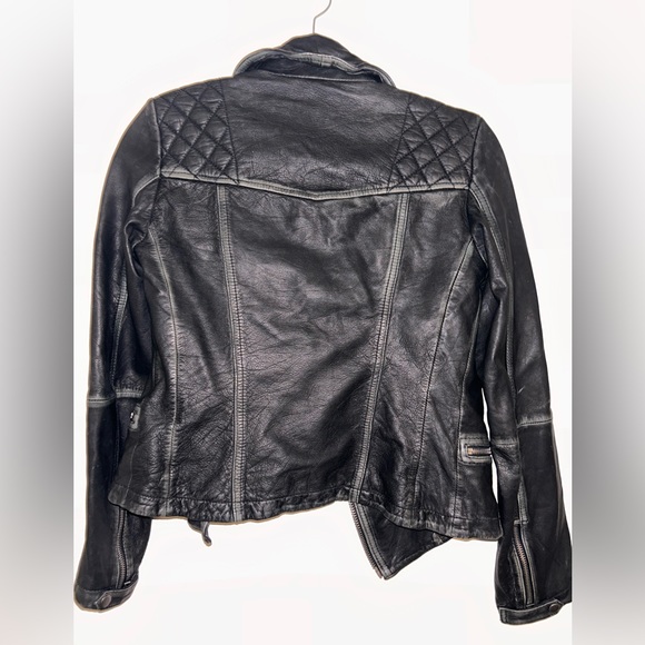 All Saints leather biker jacket - Picture 4 of 7